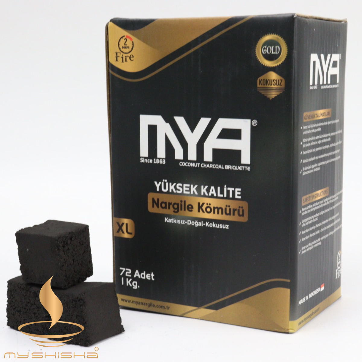 MYA GOLD 25MM NARGILE KÖMÜRÜ 1KG