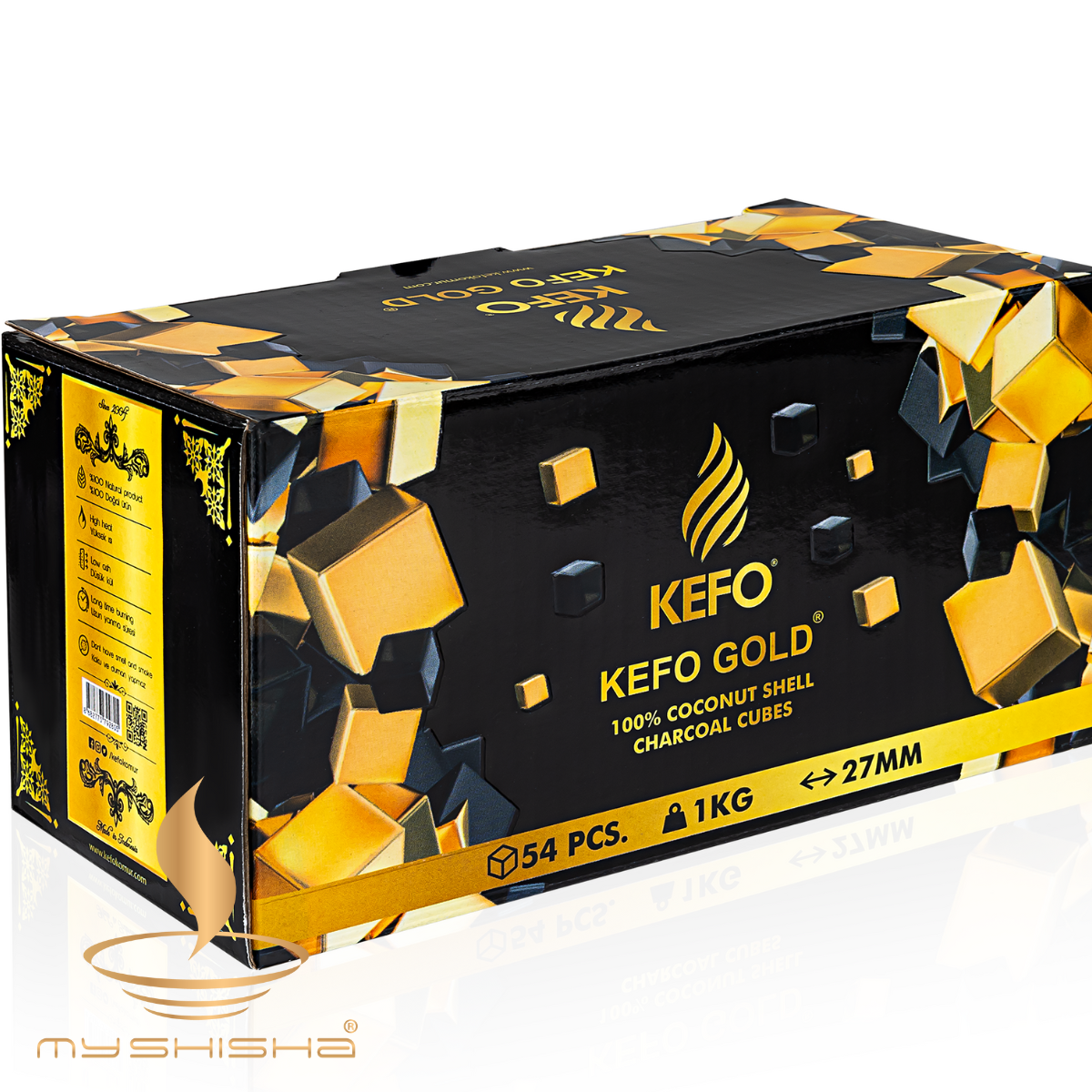 KEFO GOLD 27 MM 1KG NARGİLE KÖMÜRÜ