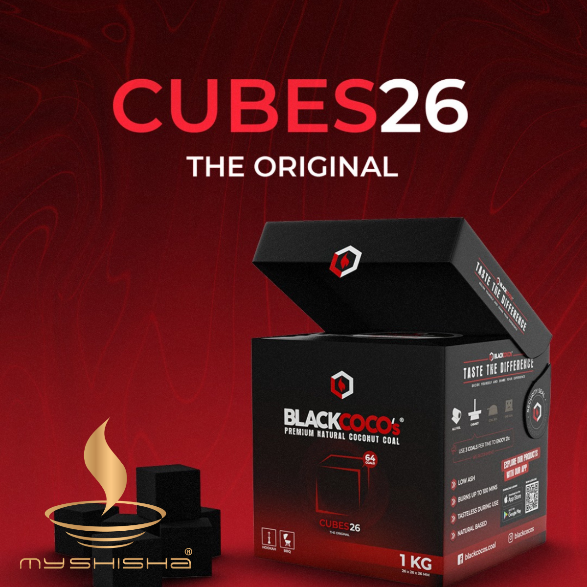 BLACK COCO´S 26ER 1KG NARGİLE KÖMÜRÜ