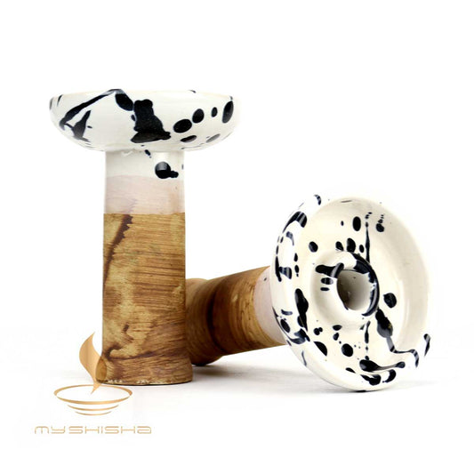 MIRA NARGILE LÜLESI LARGE BEYAZ SIYAH PHUNNEL WHITE BLACK