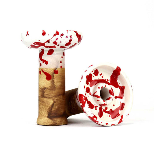 MIRA NARGILE LÜLESI LARGE BEYAZ KIRMIZI PHUNNEL WHITE RED