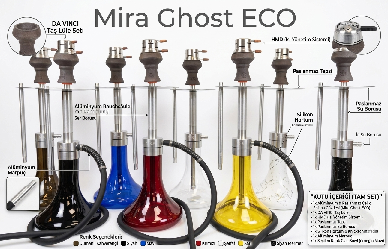 MIRA GHOST ECO NARGILE TAKIM FULL SET