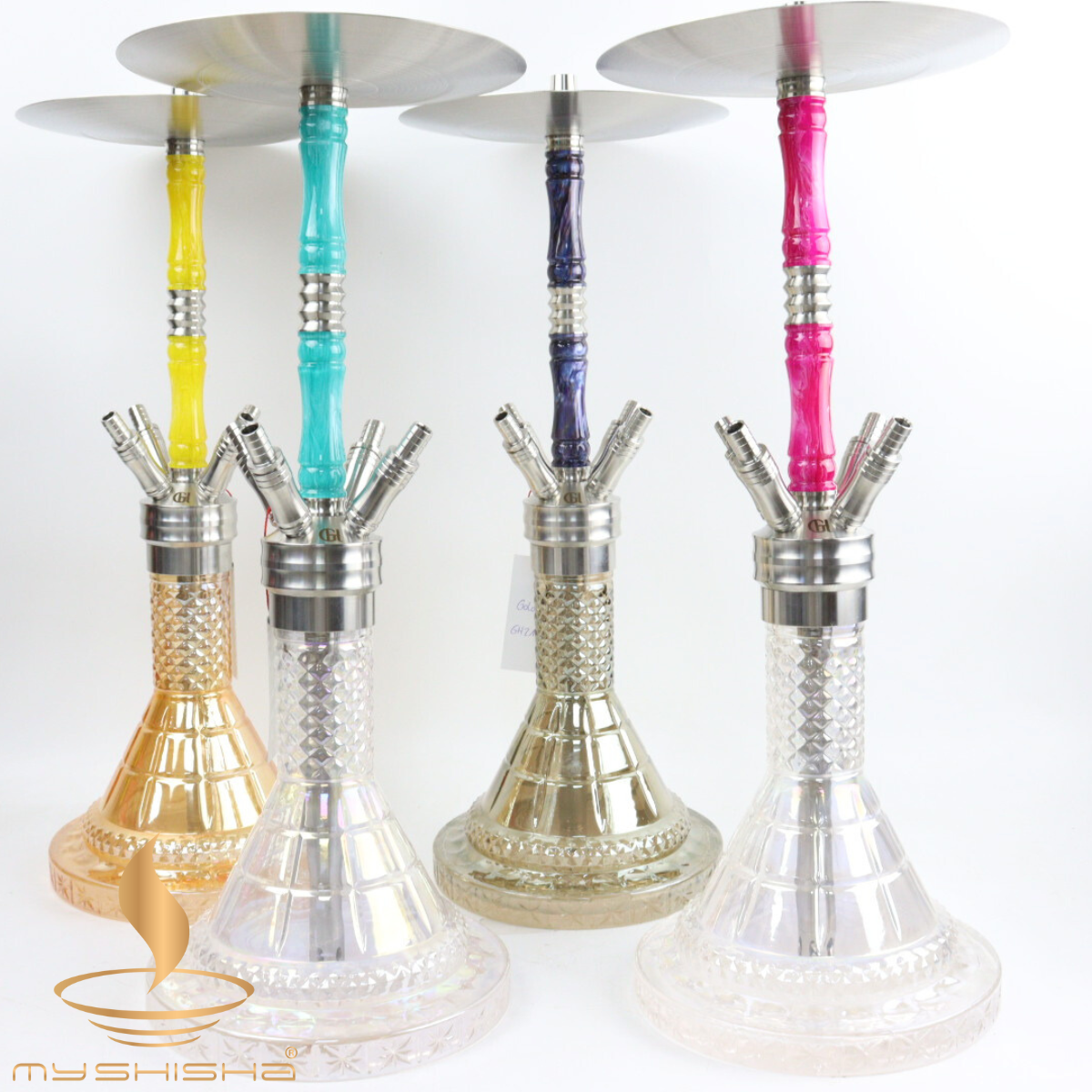 GOLDHOFER EPOKSİ PASLANMAZ NARGILE SHISHA MAVİ