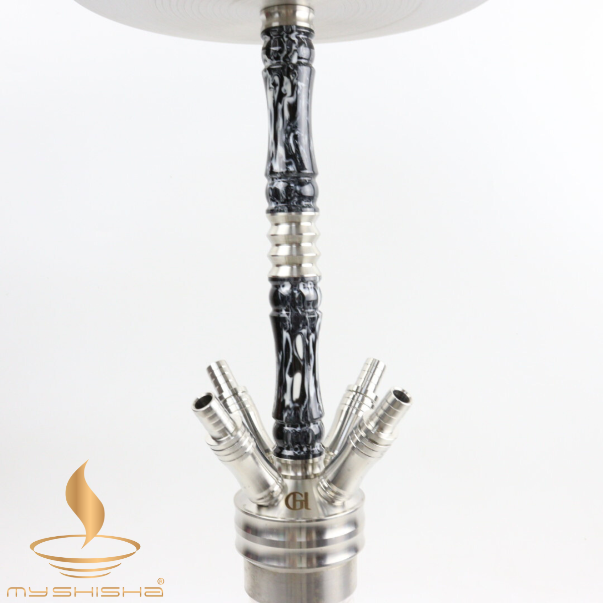 GOLDHOFER EPOKSİ PASLANMAZ NARGILE SHISHA SIYAH