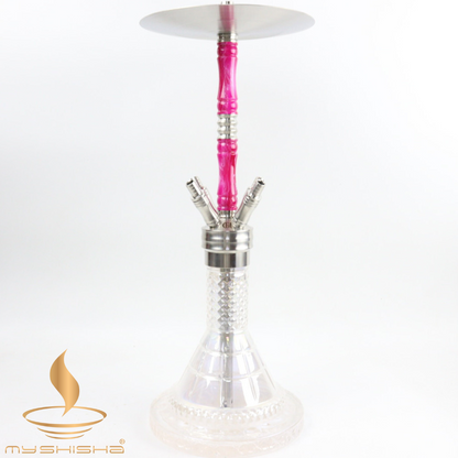 GOLDHOFER EPOKSİ PASLANMAZ NARGILE SHISHA PEMBE