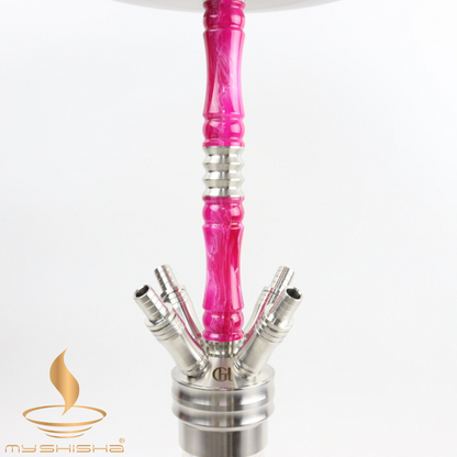 GOLDHOFER EPOKSİ PASLANMAZ NARGILE SHISHA PEMBE