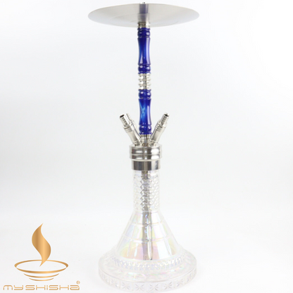 GOLDHOFER EPOKSİ PASLANMAZ NARGILE SHISHA MAVİ