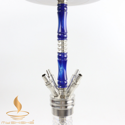 GOLDHOFER EPOKSİ PASLANMAZ NARGILE SHISHA MAVİ