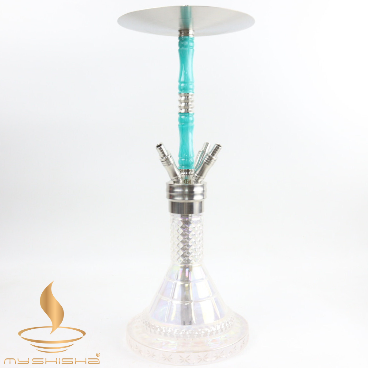 GOLDHOFER EPOKSİ PASLANMAZ NARGILE SHISHA TURKUAZ