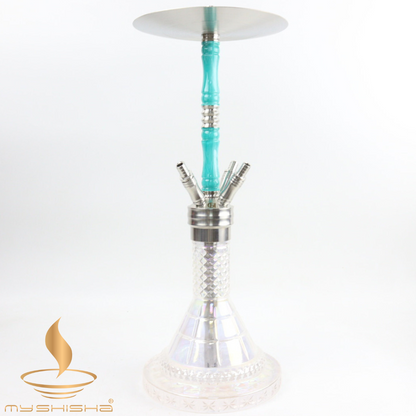 GOLDHOFER EPOKSİ PASLANMAZ NARGILE SHISHA TURKUAZ