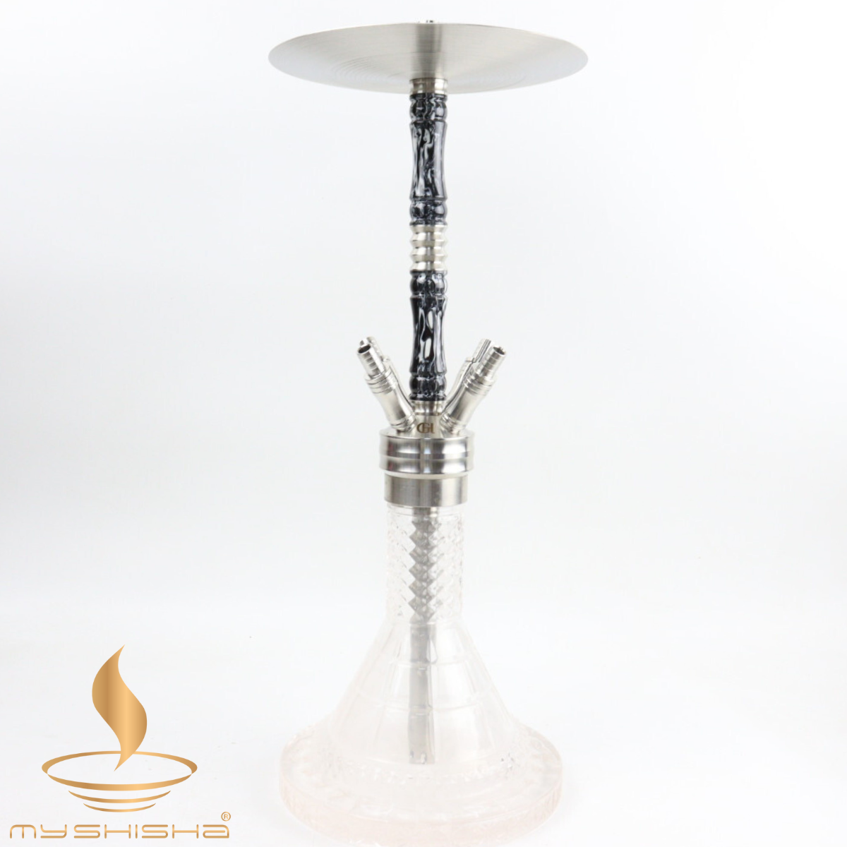 GOLDHOFER EPOKSİ PASLANMAZ NARGILE SHISHA SIYAH