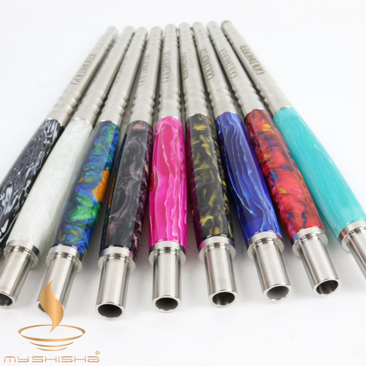 GOLDHOFER EPOKSİ PASLANMAZ NARGILE SHISHA MAVİ
