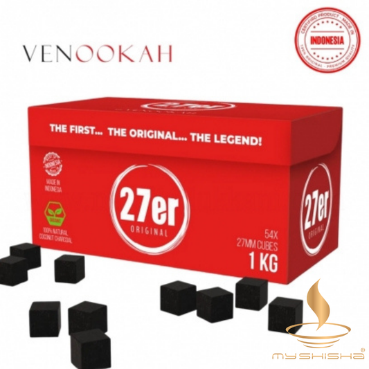 27ER ORIGINAL 1kg VENOOKAH NARGILE KÖMÜRÜ
