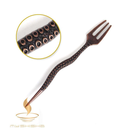 MY SHISHA SHISHA SET BRONZ AHTAPOT 2'Sİ 1 ARADA ÇATAL/ÇUBUK