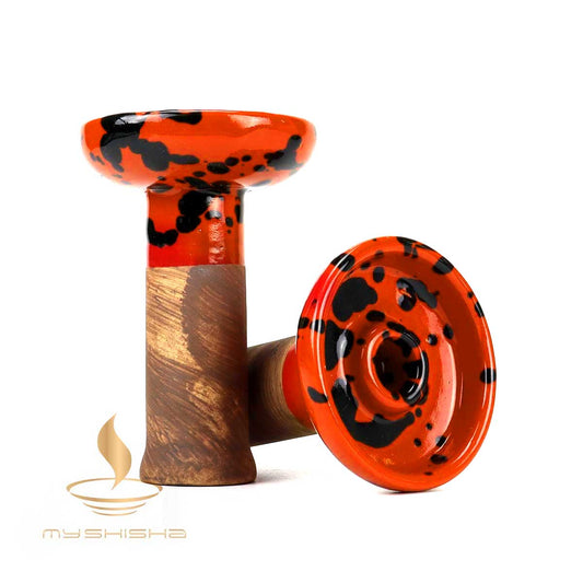 MIRA NARGILE LÜLESI LARGE TURUNCU SIYAH PHUNNEL ORANGE BLACK