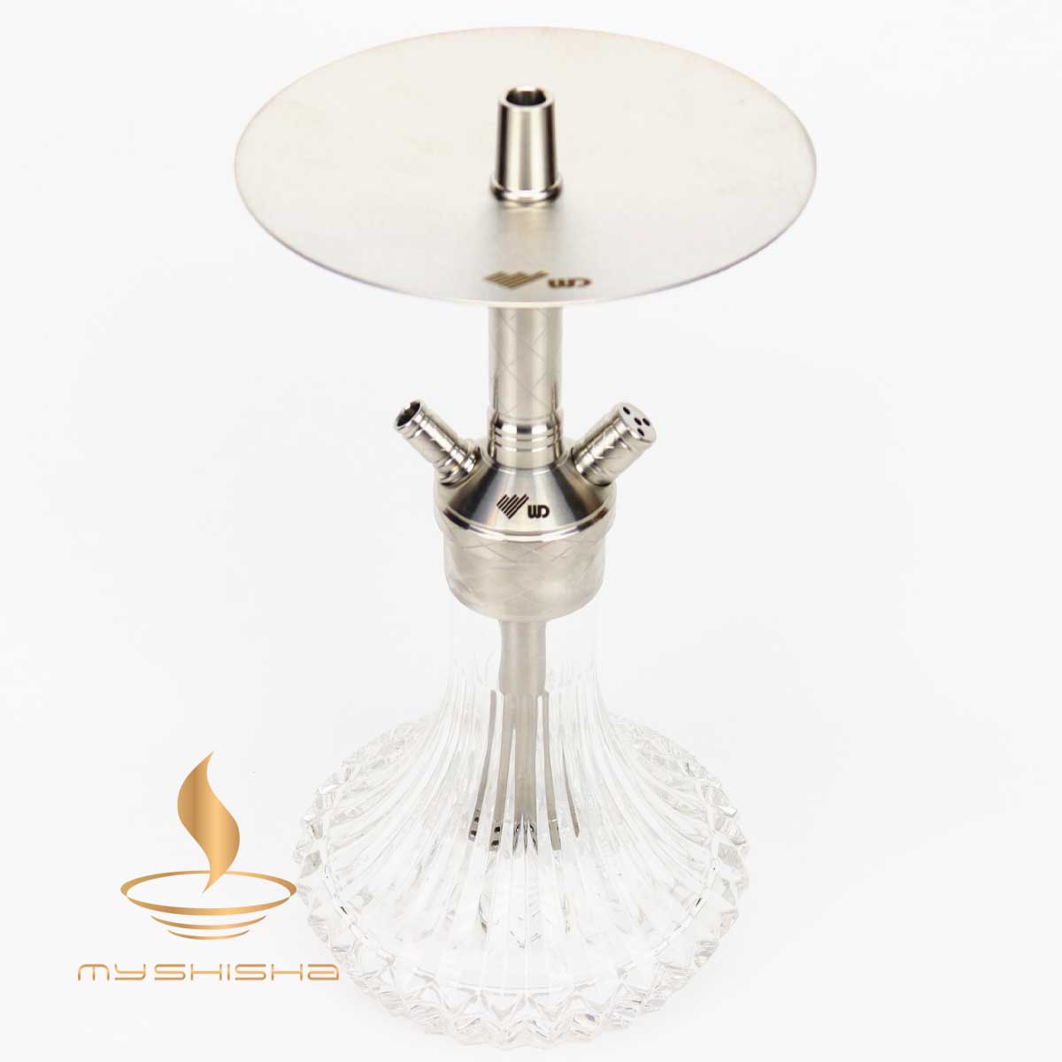 WD HOOKAH EDELSTAHL SHISHA X1.0-3 SILBER TRANSPARENT