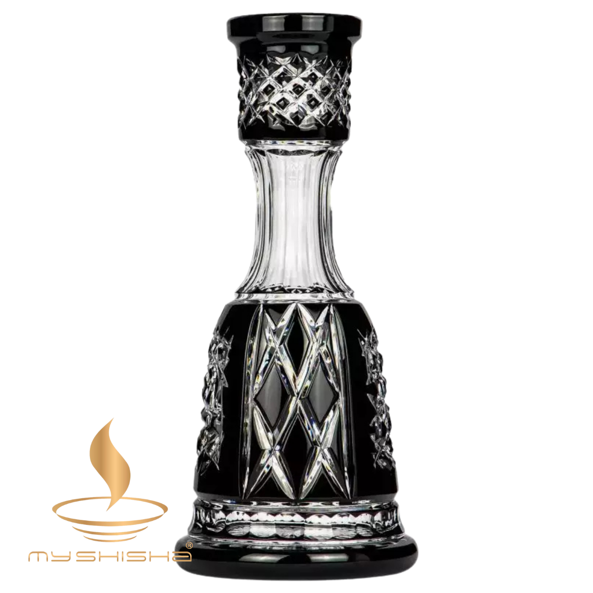 CAESAR CRYSTAL LARGE  - TRADİ CUT - BLACK NARGİLE CAMI