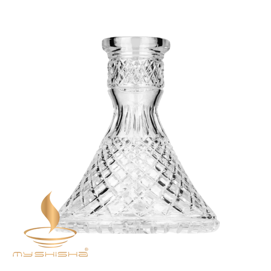 CAESAR CRYSTAL SMALL CONE  - CROWN CUT - ŞEFFAF NARGİLE CAMI