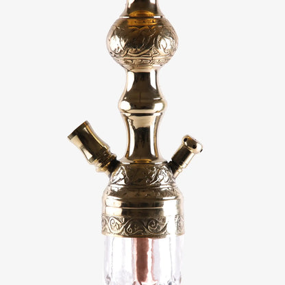 HOOKAH Vidalı Yaldızlı Şişeli Kahveci Nargile Takımı